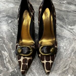Nine West Animal Print heels womens 9.5 women’s